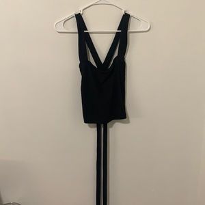 Black summer wrap top